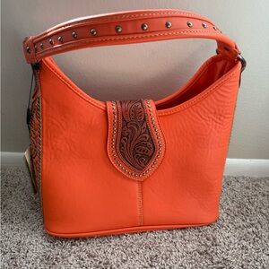 NWT Montana West Tooled Leather Shoulder Bag